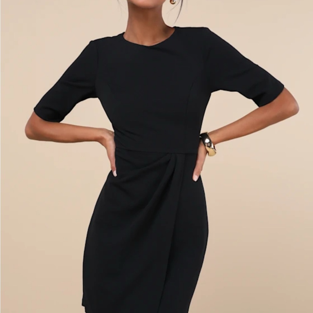 Lulu's Westwood black half sleeve mini Dress